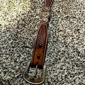 Basket weave western belt